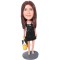 (image for) Custom Bobblehead Fashion Lady With Pet Item:55313