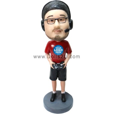 Personalized Bobblehead Male Xbox Gamer Gifts Sculpted from Your Photos