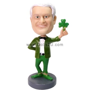 (image for) Custom Saint Patrick's Day Irish Leprechaun Bobblehead From Your Pictures