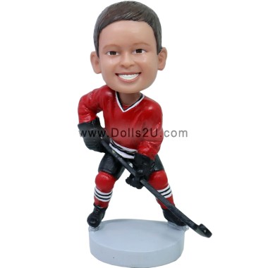(image for) Custom Child Ice Hockey Player In Jersey Any Name Number Team Logo Bobblehead