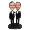 custom gay wedding bobbleheads cake toppers
