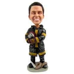 (image for) custom firefighter bobblehead gift