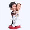 Bridegroom Holds the Bride Wedding Custom Bobbleheads