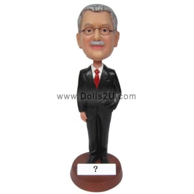  Custom Male Boss In Business Suit Bobblehead Item:13610