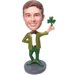 (image for) Custom Saint Patrick's Day Irish Leprechaun Bobblehead From Your Pictures