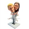 Custom Wedding Bobbleheads Cake Topper Groom Carrying Bride Anniversary Gift