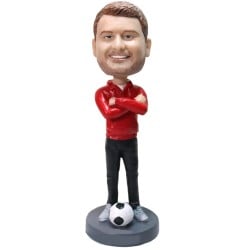 (image for) Personalized Soccer Coach Bobblehead Gift