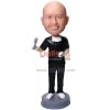 Personalized Male Dentist With Extracted Tooth Bobblehead Gift