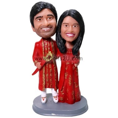  Custom Indian Wedding Bobbleheads Item:15358