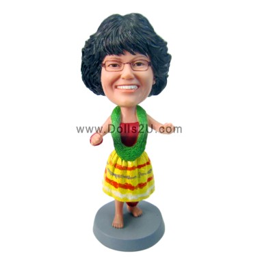 Custom Bobblehead Hawaiian Hula Dancer Girl