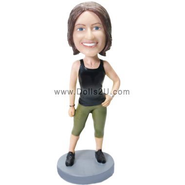 Custom Bobblehead Female Workout