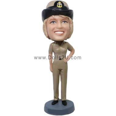 (image for) Personalized Female U.S. Navy Chief Bobblehead Gift