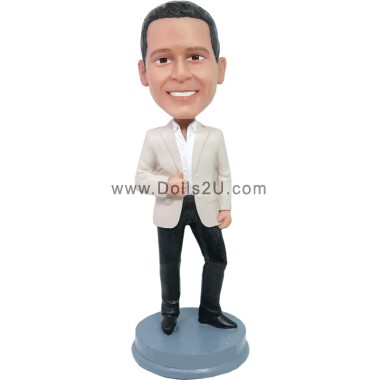 (image for) Custom Bobblehead Male Boss In Business Casual